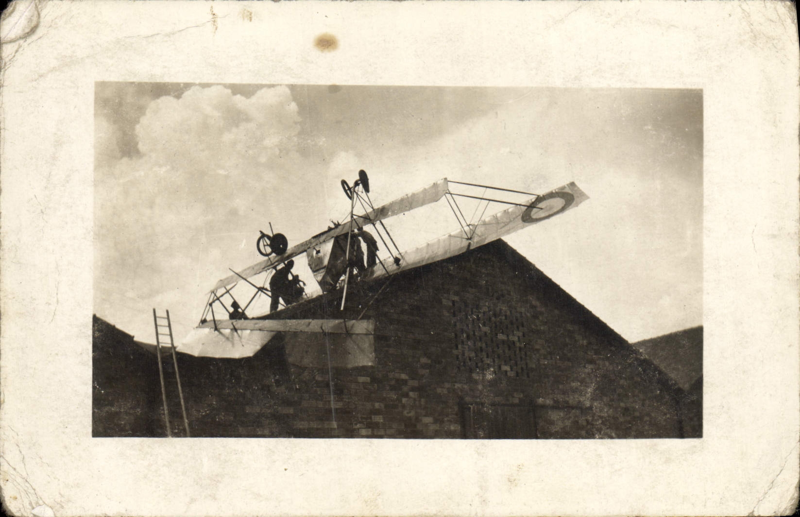 CARTE PHOTO Avion Aviation sur le dos
