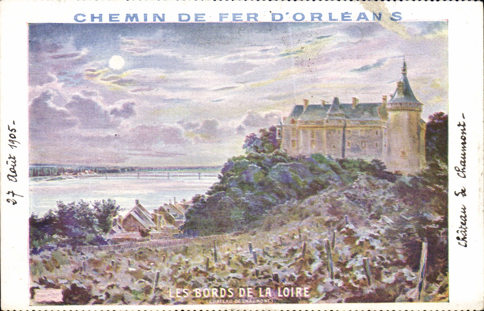 CPA Train Chemin de fer d'Orleans Les bords de la Loire