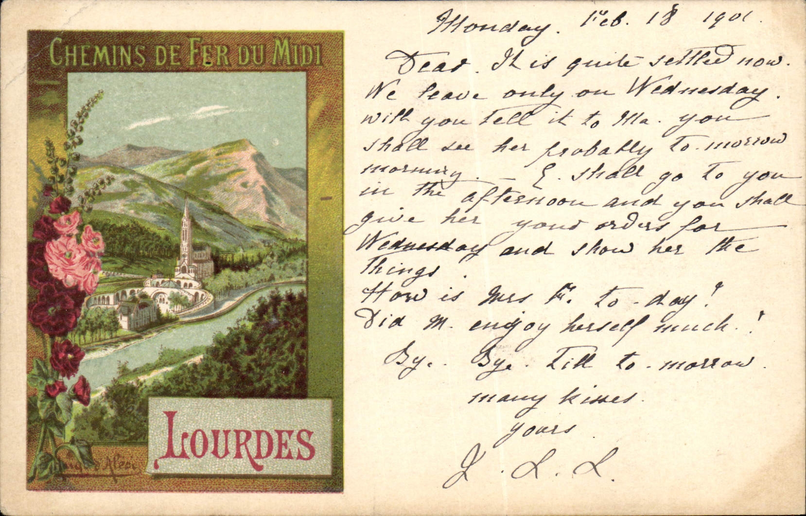 CPA Train Chemins de fer Lourdes