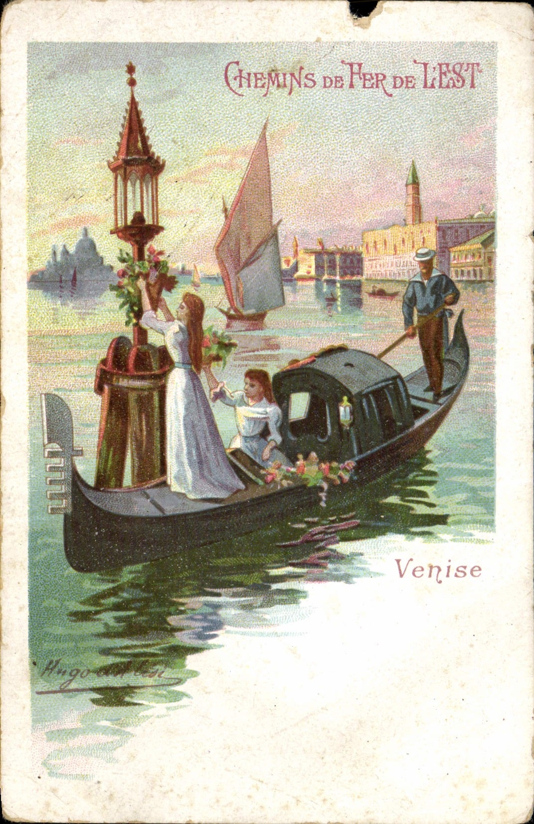 CPA Train Chemins de fer de l'Est Venise