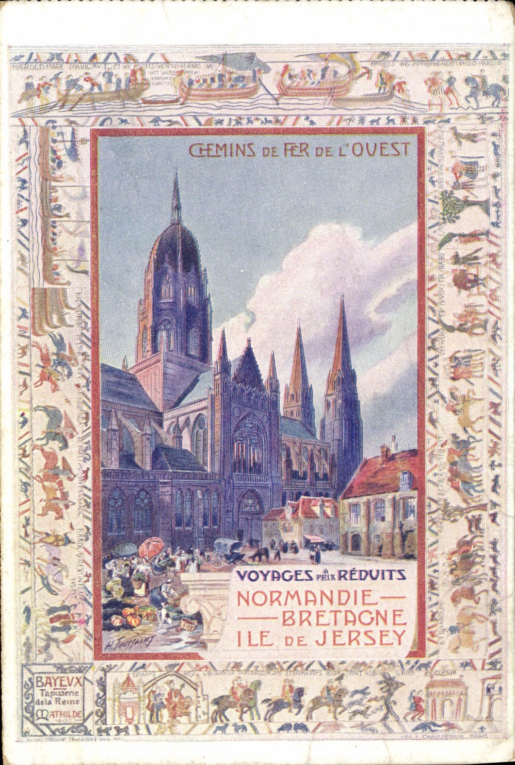 CPA Train Chemins de fer de l'Ouest Normandie Bretagne Ile de Jersey