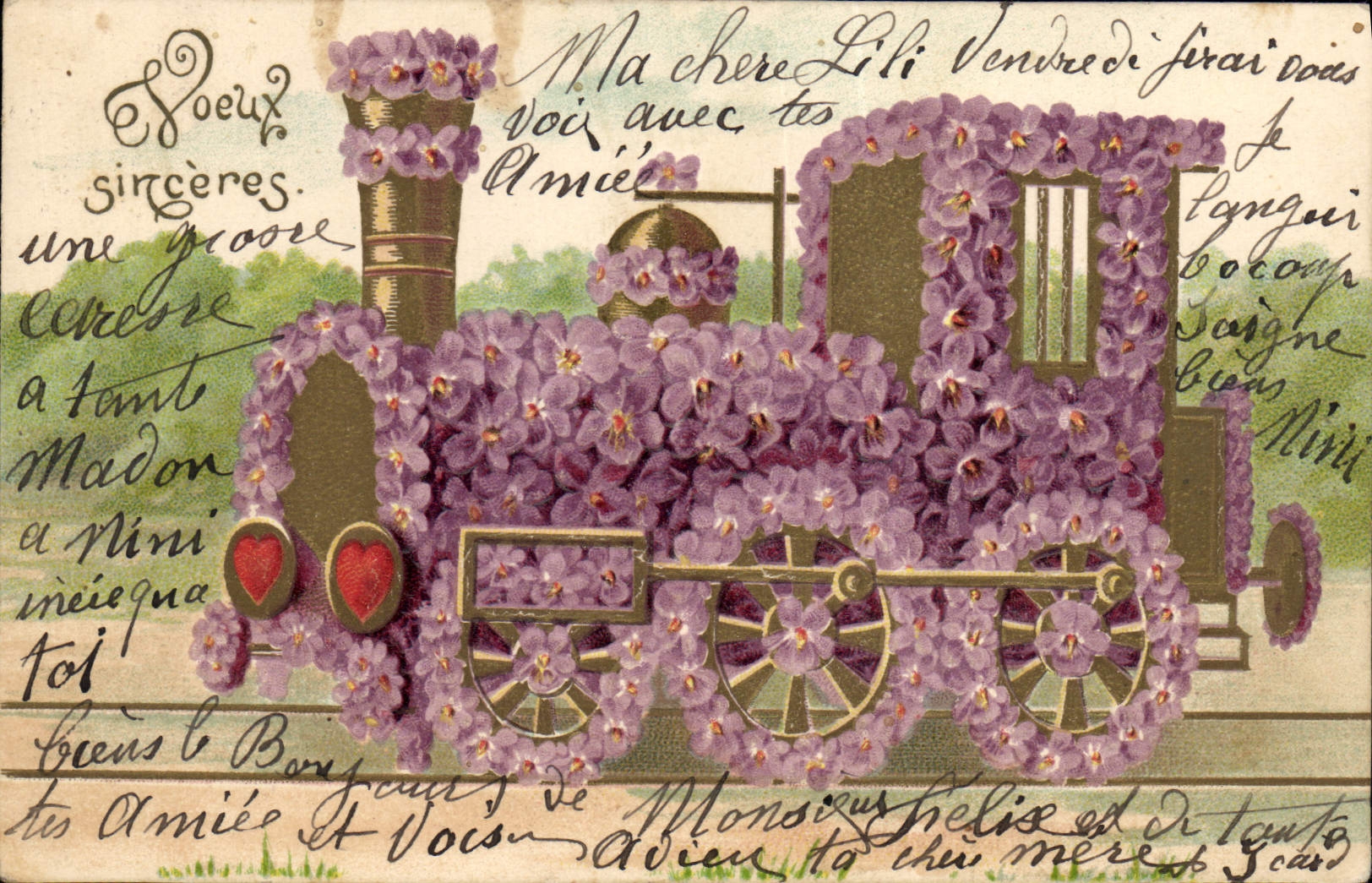 CPA Train Fleurs 