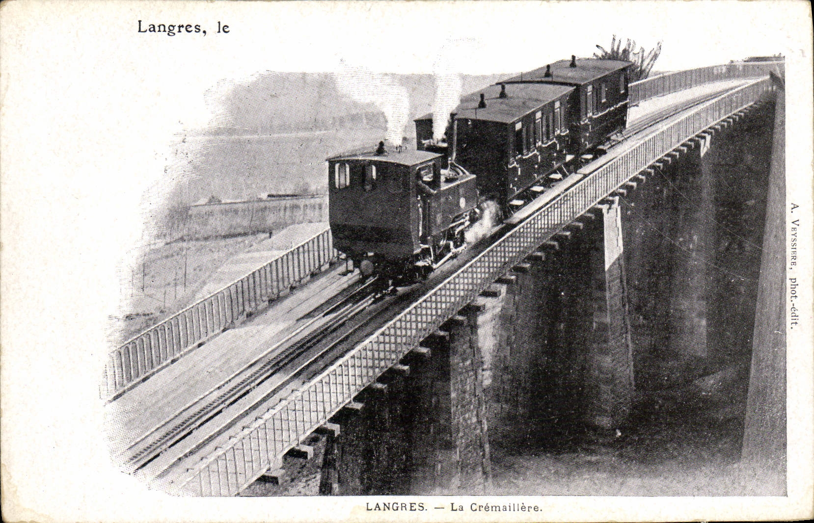 CPA Tramway Langres La Cremaillere 