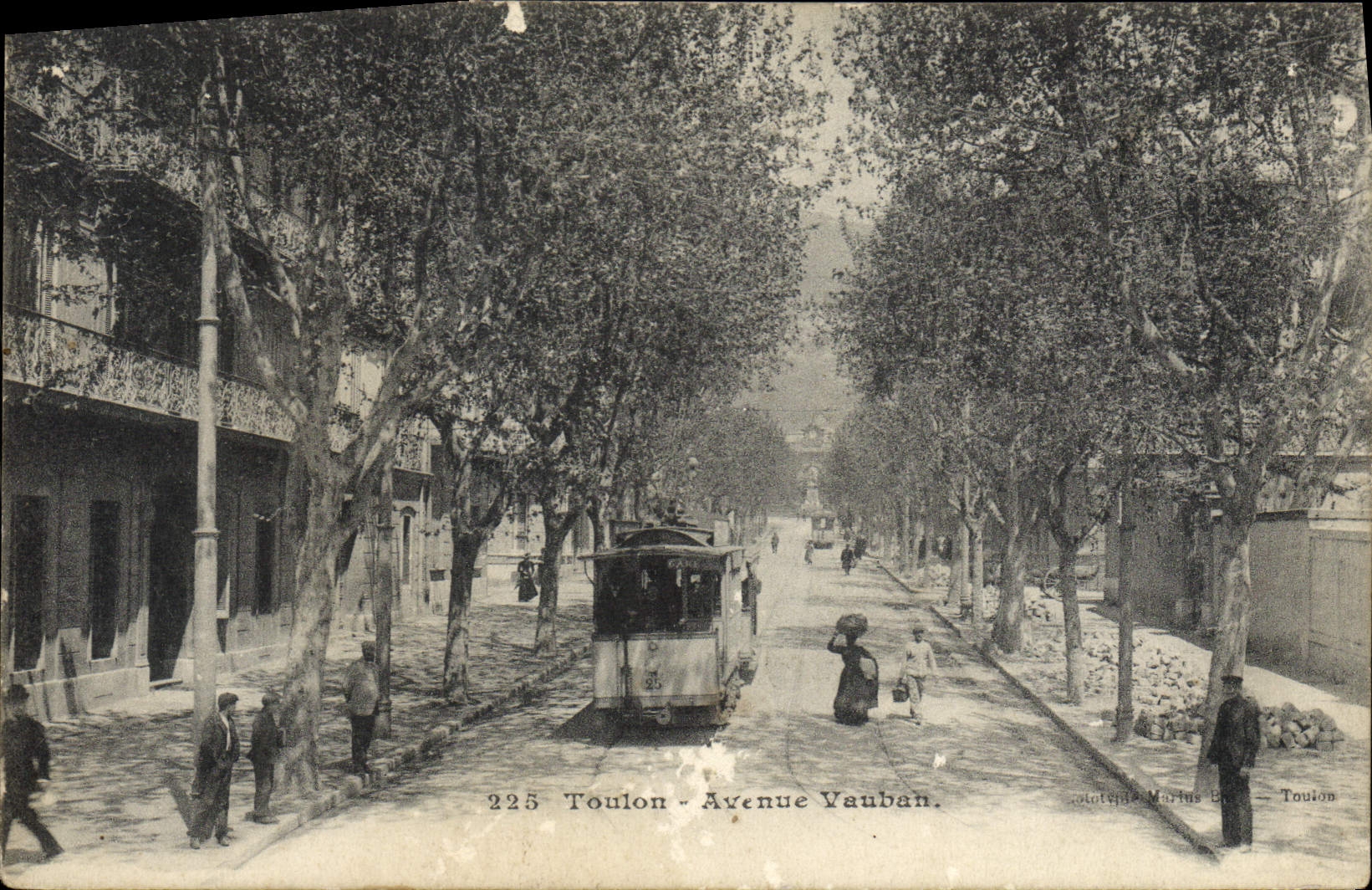 CPA Tramway Toulon Avenue Vauban