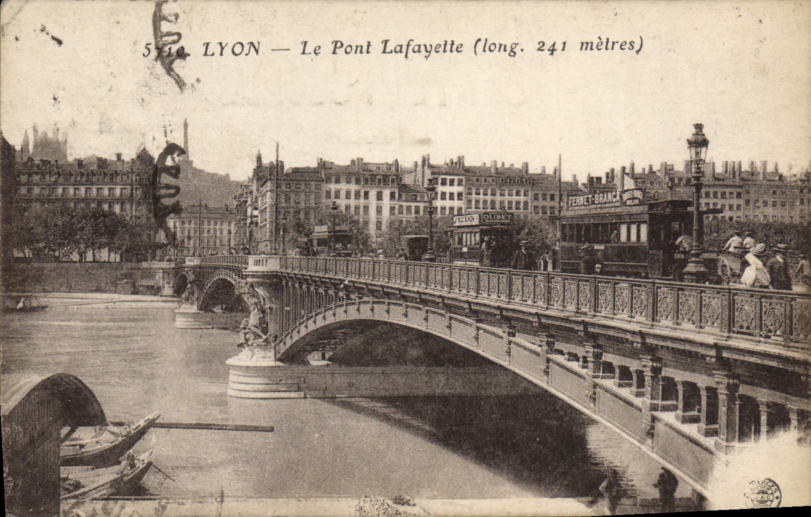 VINTAGE POSTCARD Lyon Tram the Lafayette bridge