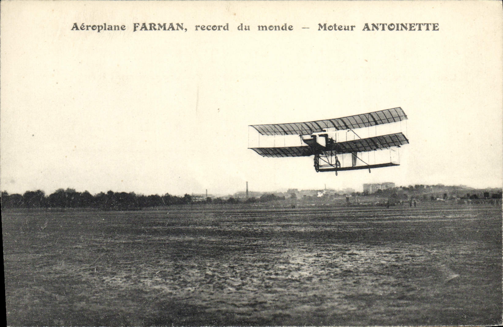 CPA Avion Aviation Aeroplane Farman record du monde Moteur Antoinette