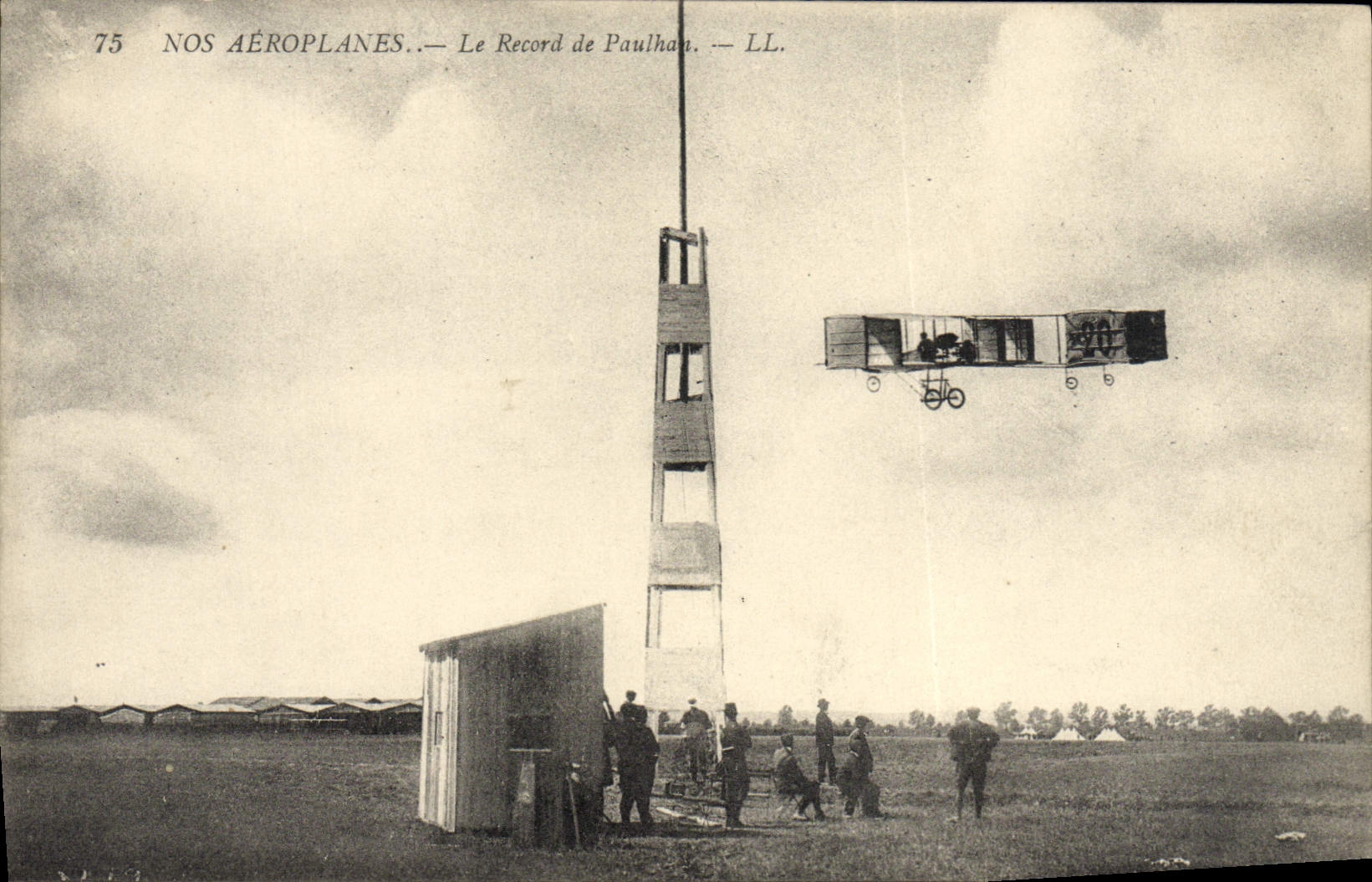 Aviación del plano de la POSTAL de la VENDIMIA nuestros aeroplanos el expediente de Paulhan