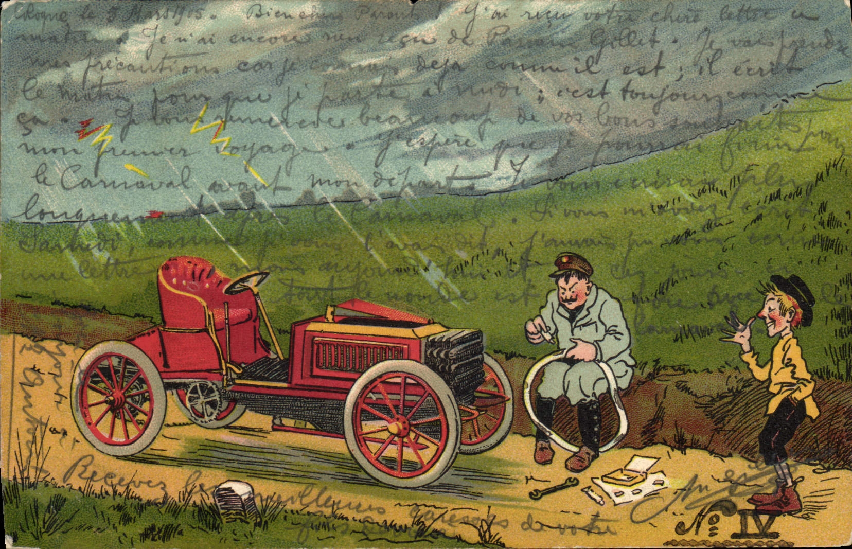 CPA Fantaisie Automobile 