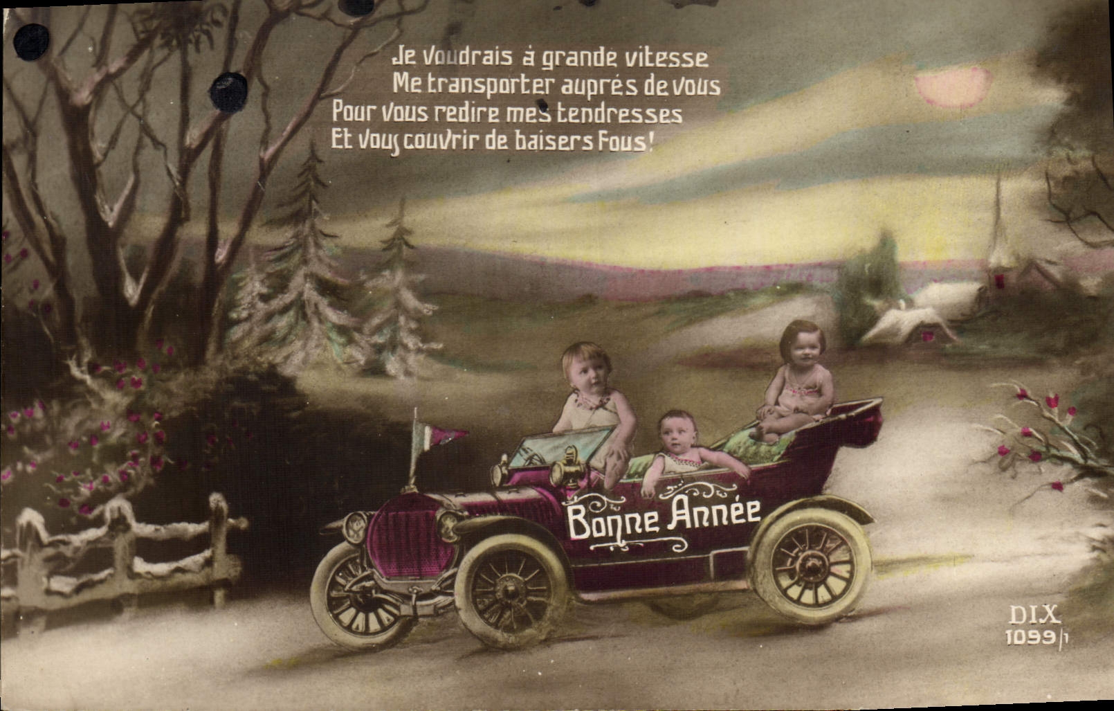 CPA Fantaisie Enfants Bebes Automobile
