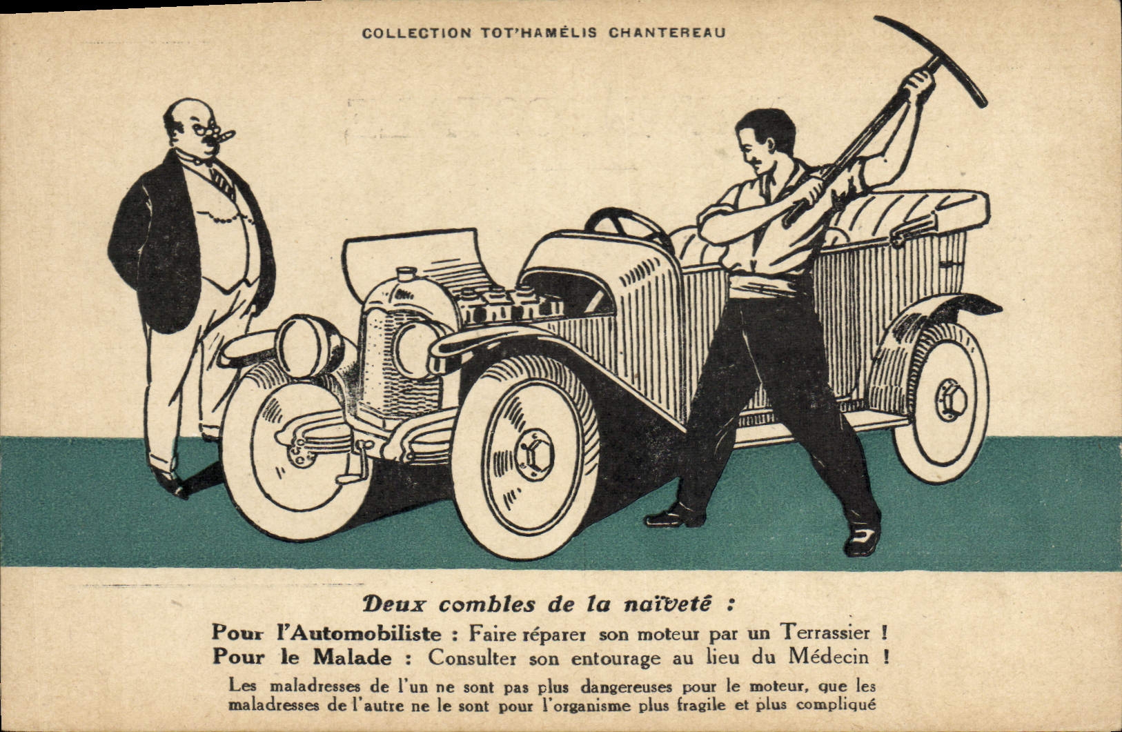 VINTAGE POSTCARD Automobile Collection Early Hamelis Chantereau