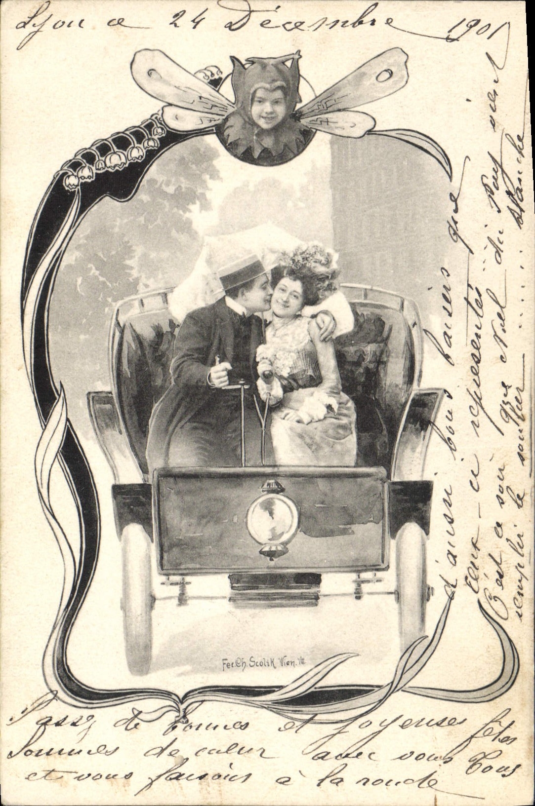 CPA Automobile Femme 