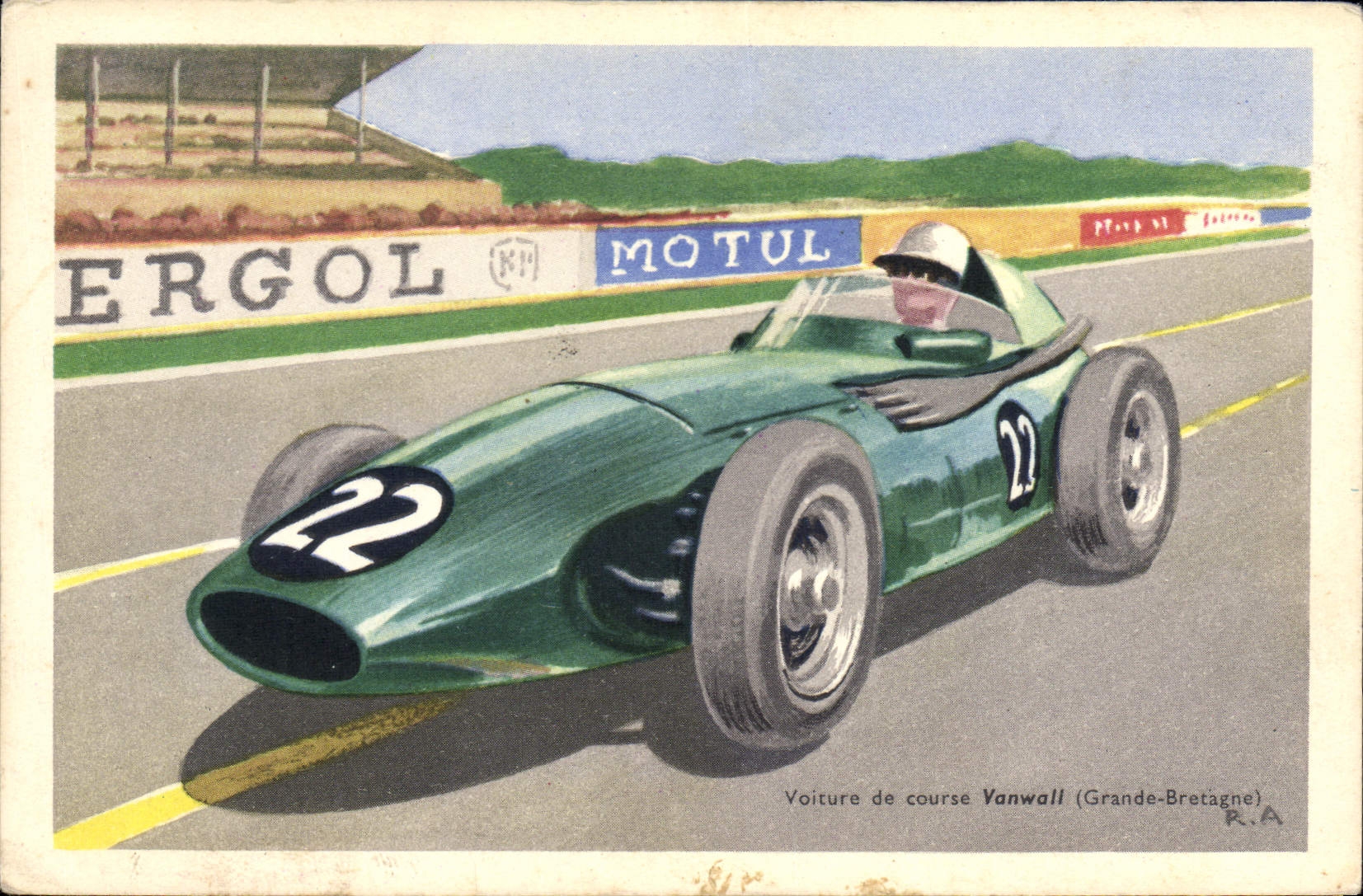 VINTAGE POSTCARD Automobile Vanwall