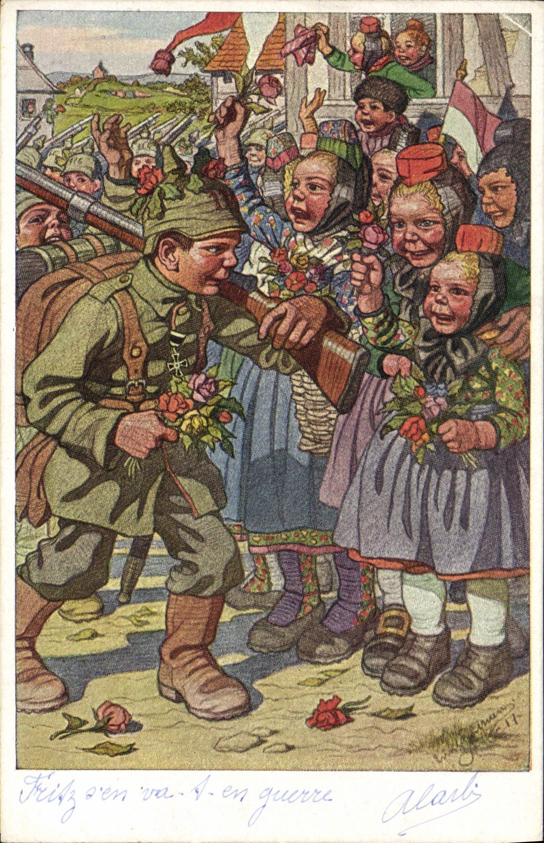 CPA Illustrateur Marisn Militaria