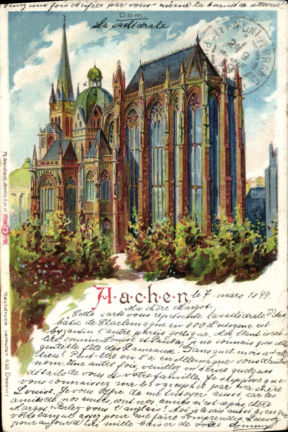 VINTAGE POSTCARD Aachen Illustrator