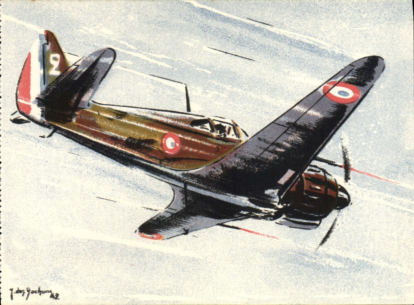 CPA Avion Aviation SNCASO 152 Chasse et assaut