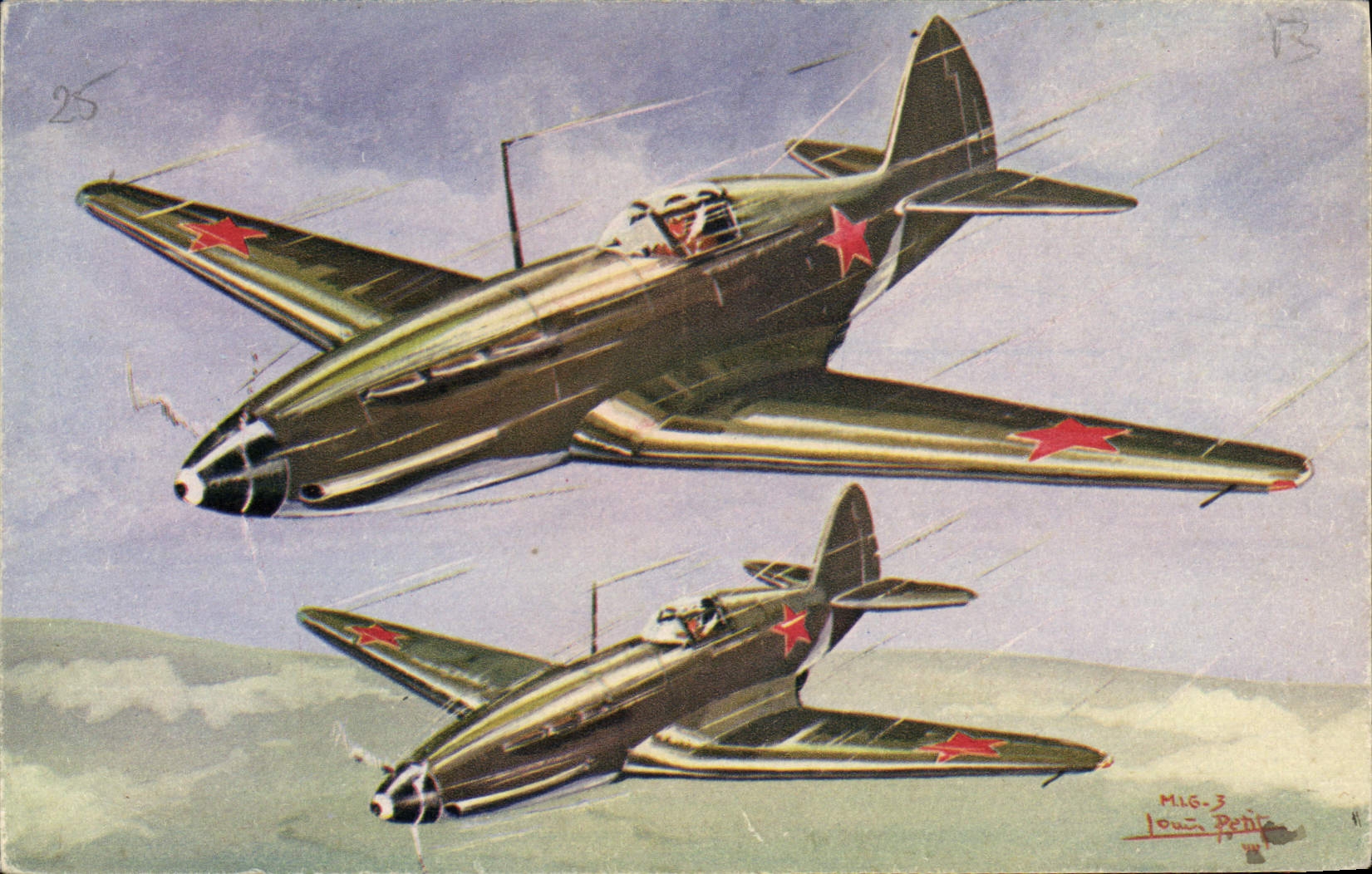 CPA Avion Aviation Chasseur MIG 3 URSS