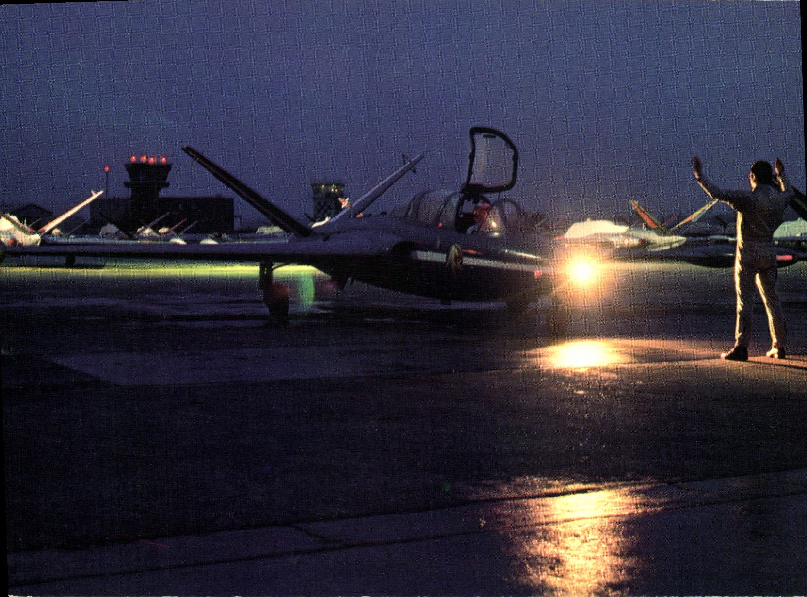 CPA Avion Aviation Fouga Magister Entrainement Liaison