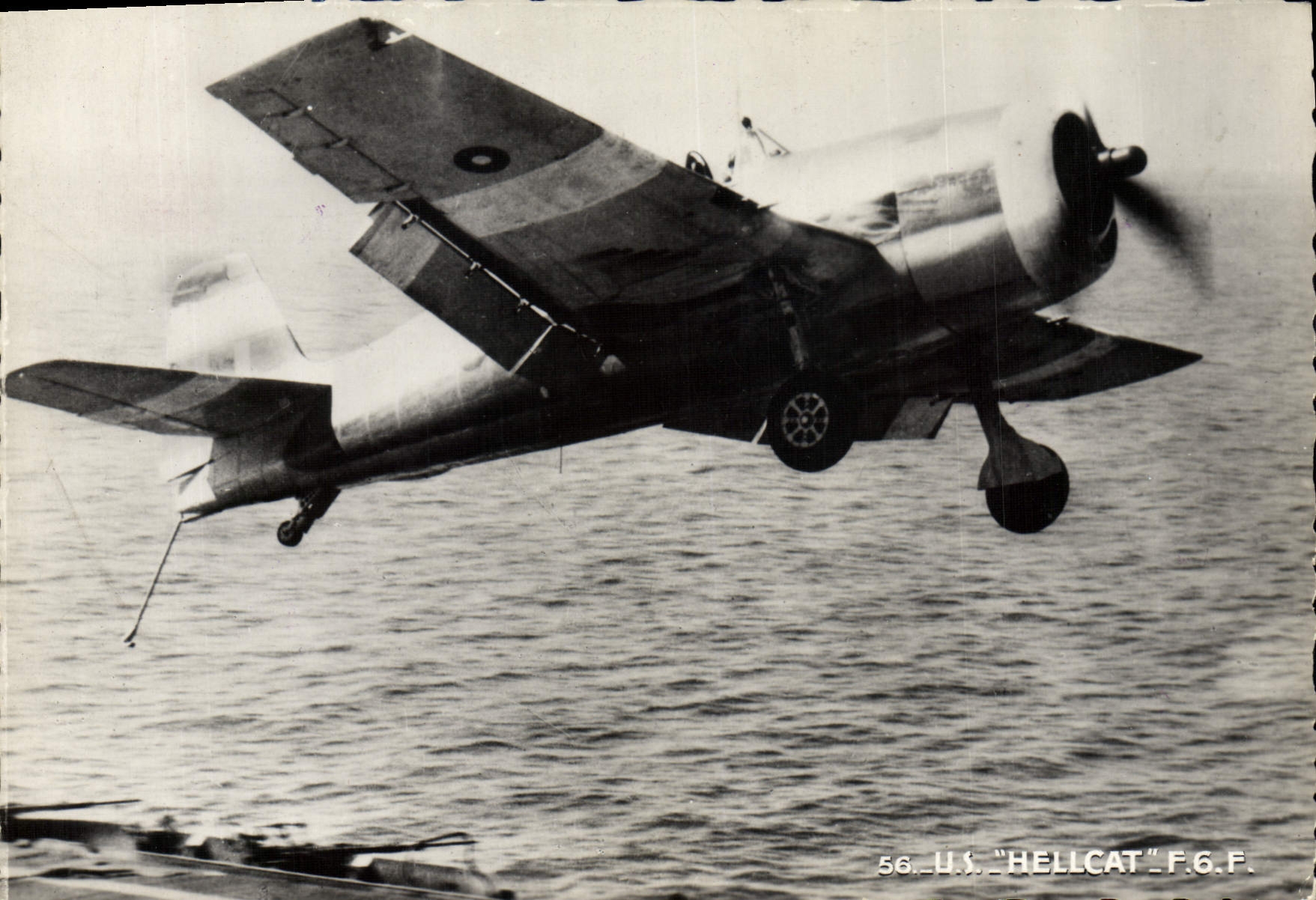 VINTAGE POSTCARD Plane US Aviation Gruman Hellcat F6F Hunter