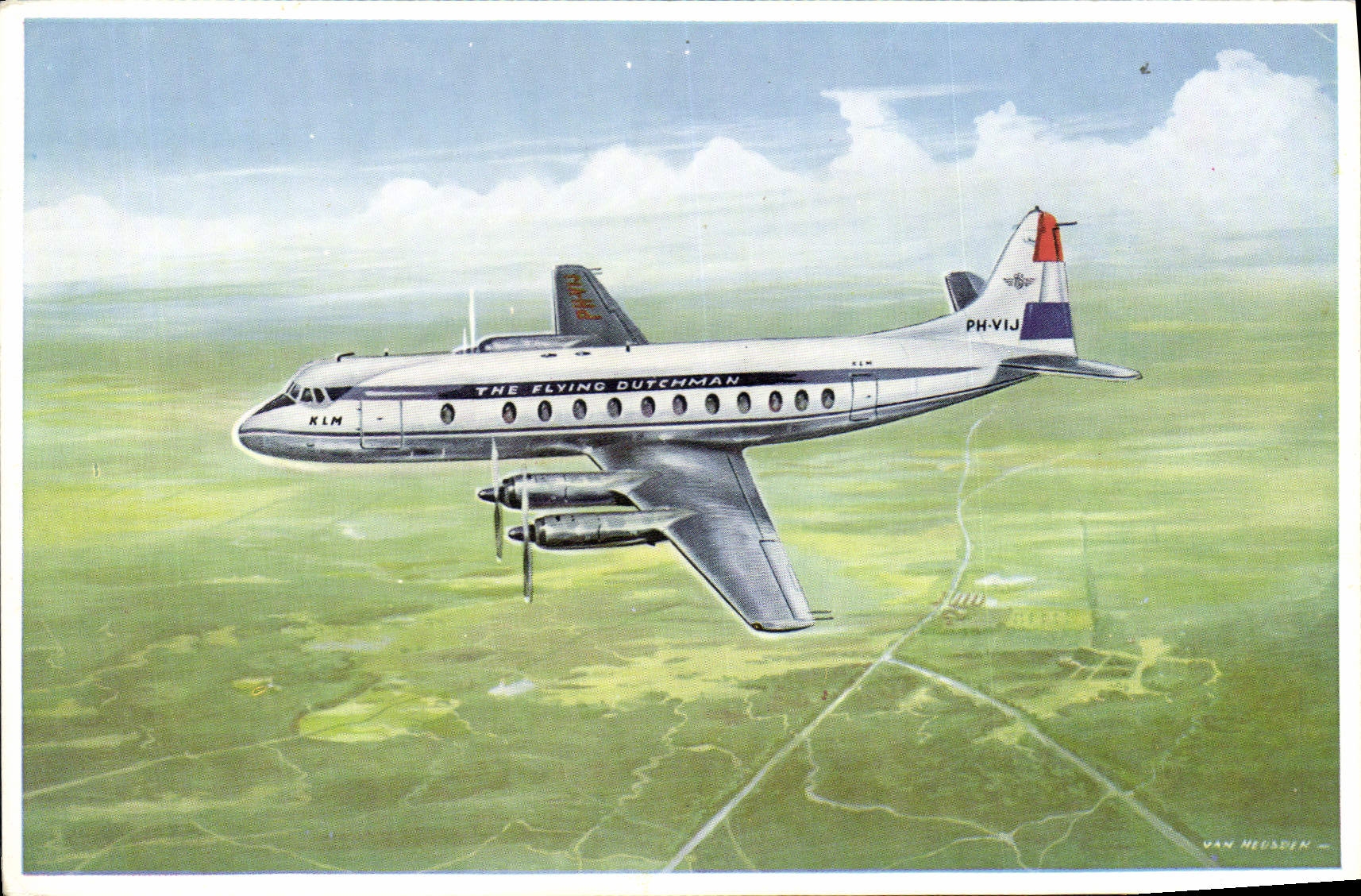CPA Avion Aviation Nouveau Viscount 800 KLM