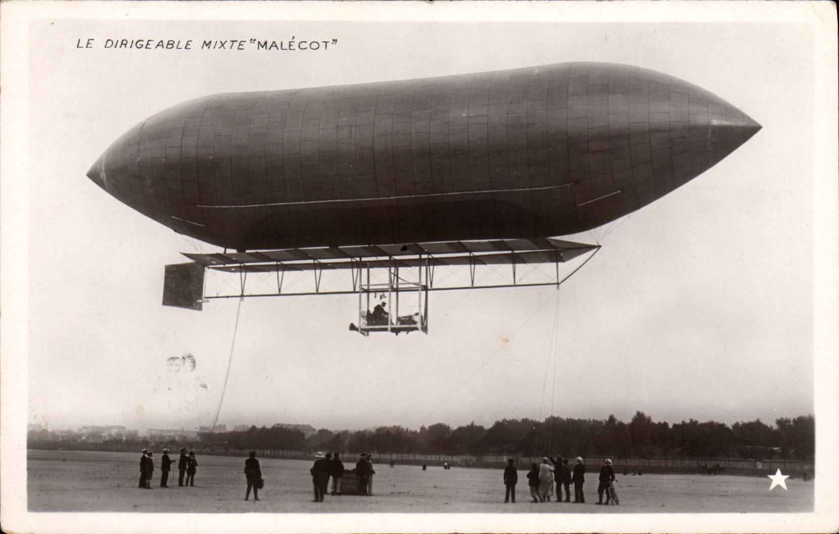 CPA Dirigeable Mixte Malecot Zeppelin