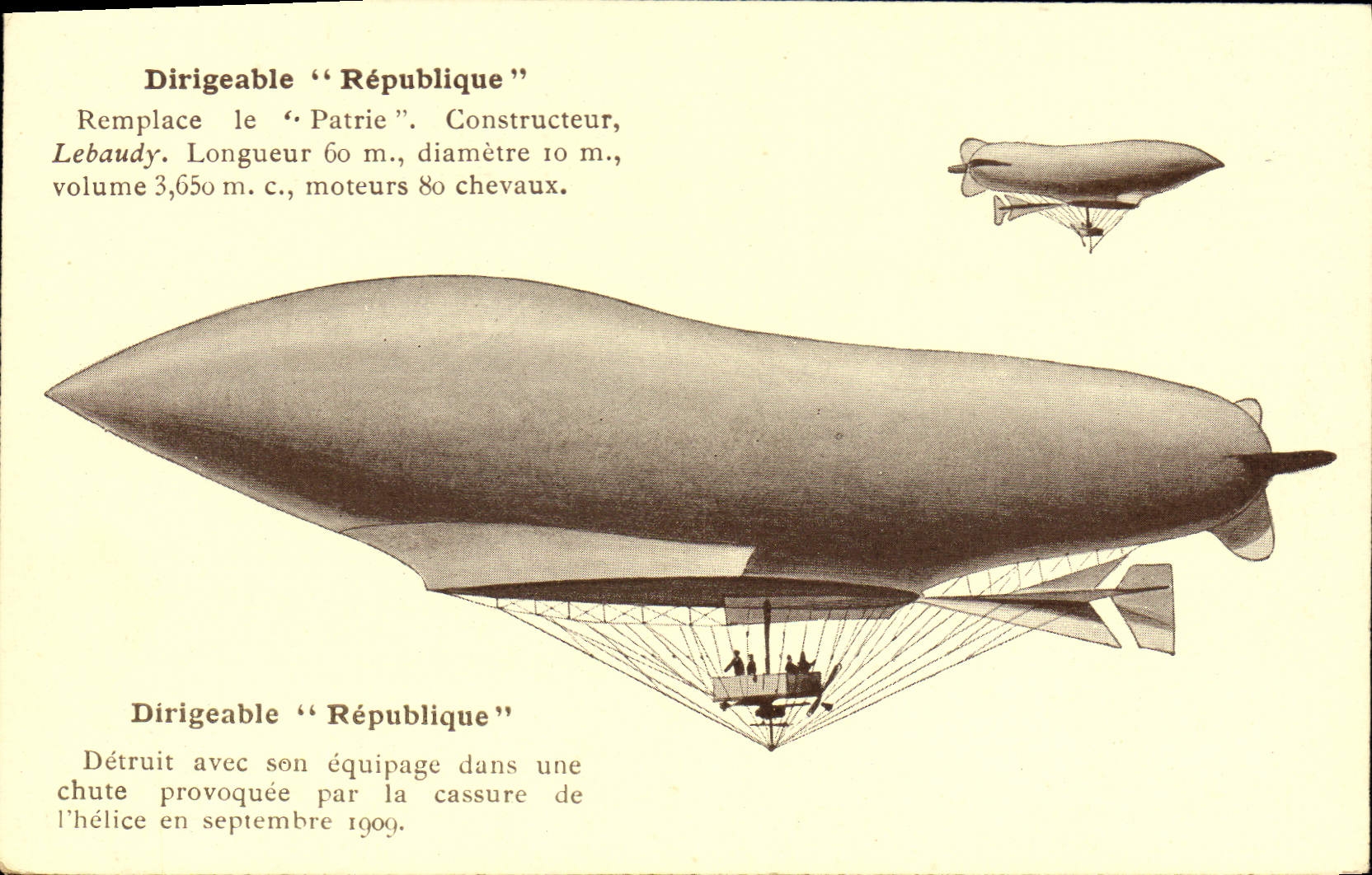 CPA Dirigeable Zeppelin Republique