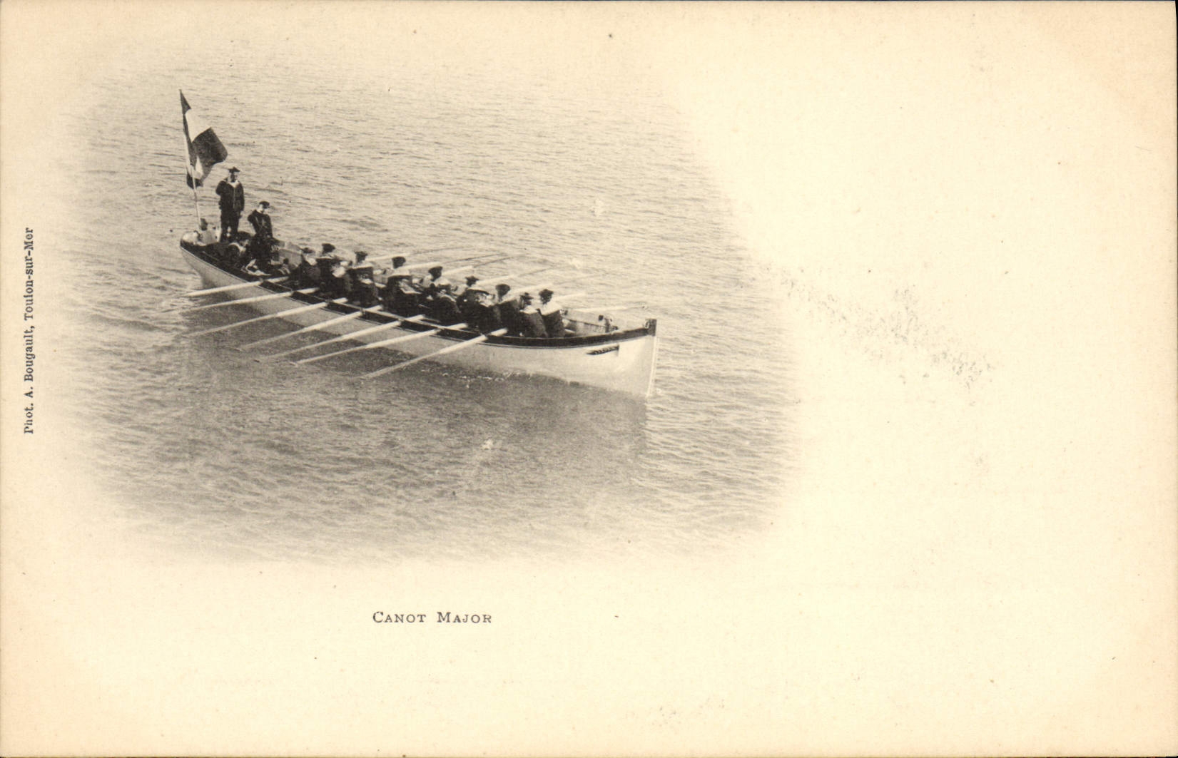 CPA Bateau Guerre canot Major