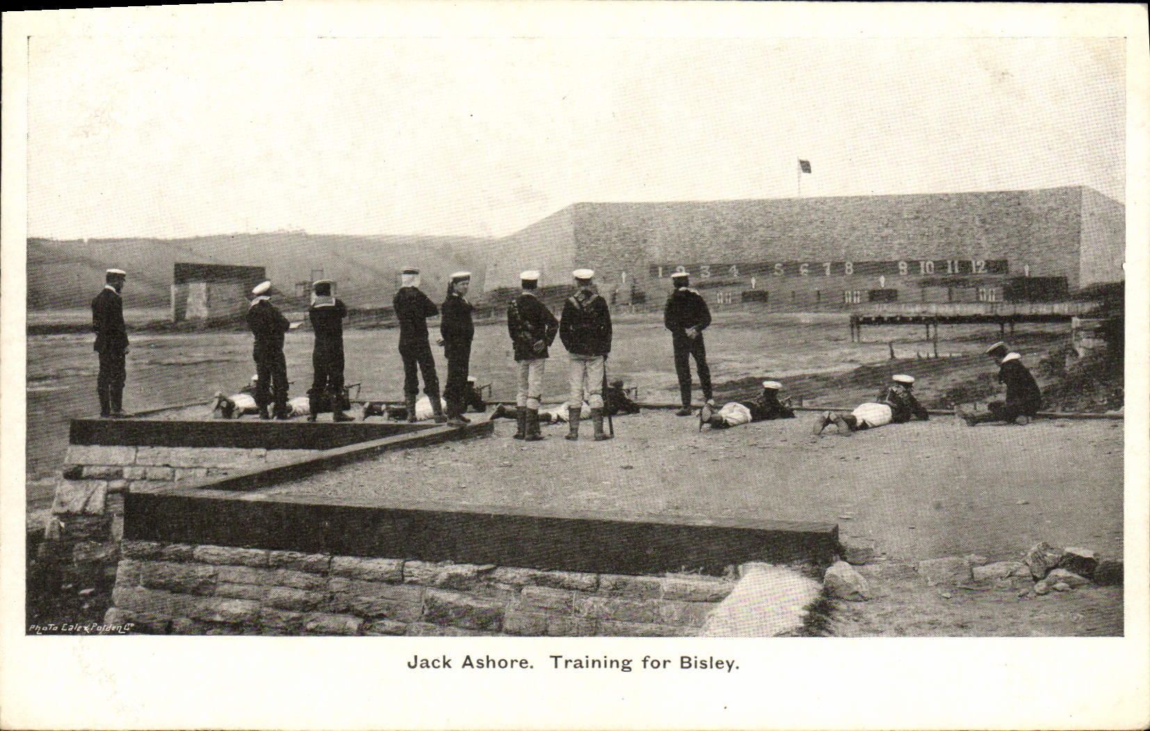 CPA Bateau Guerre Jack Ashore Training for Bisley