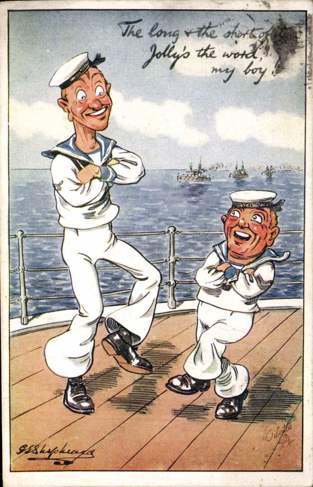 VINTAGE POSTCARD Marine Illustrator