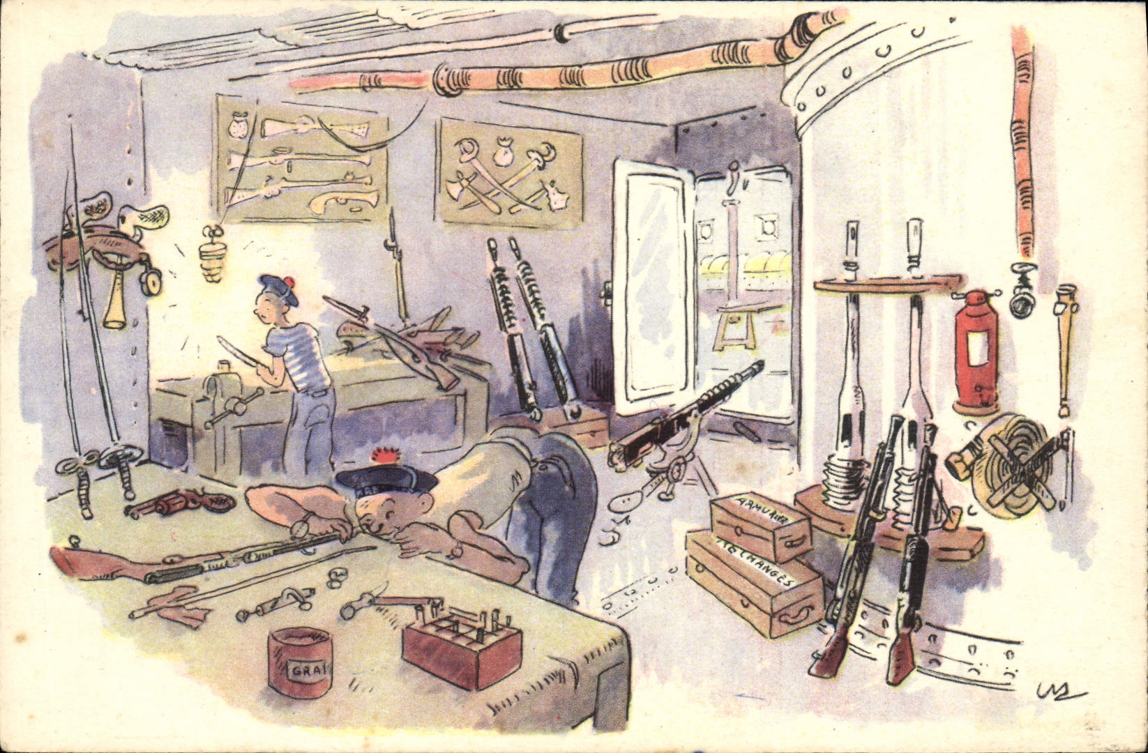 VINTAGE POSTCARD Marine Arms manufacturer