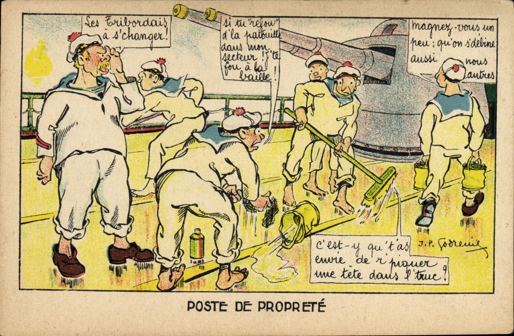 CPA Marins Poste de proprete