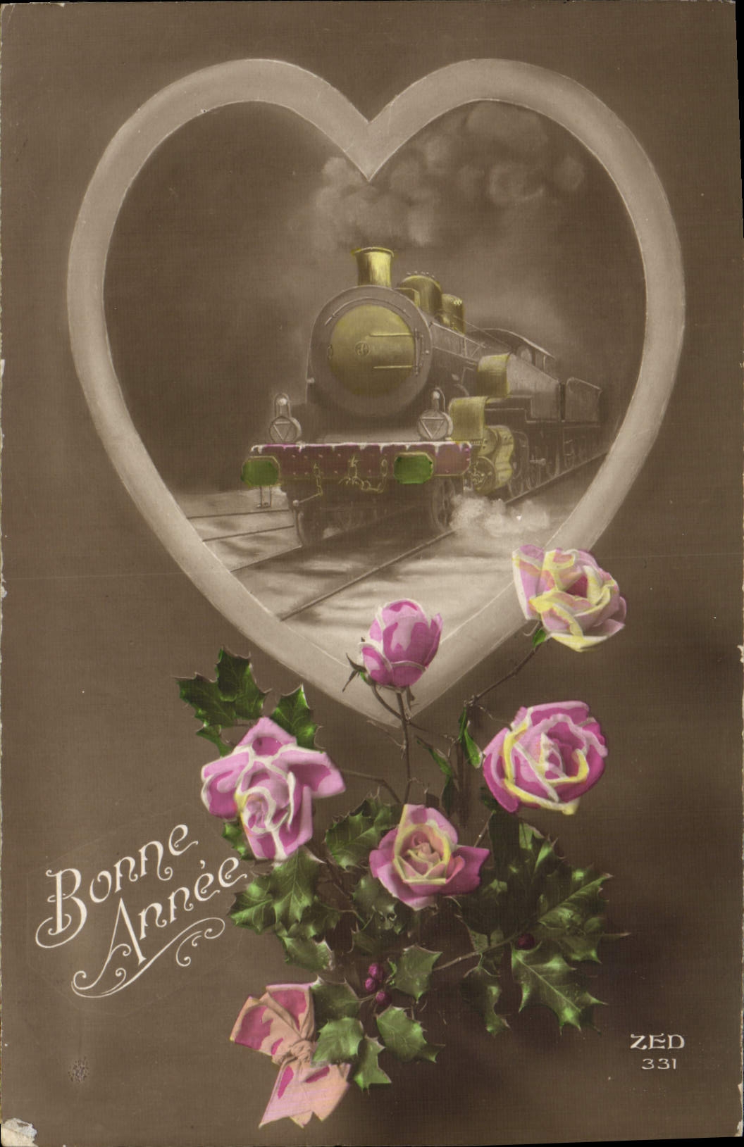 CPA Fantaisie Train