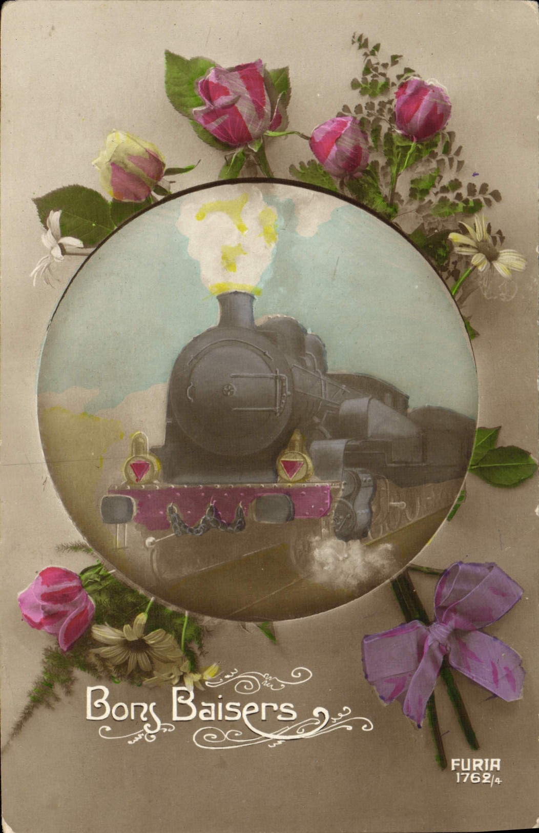 CPA Fantaisie Train