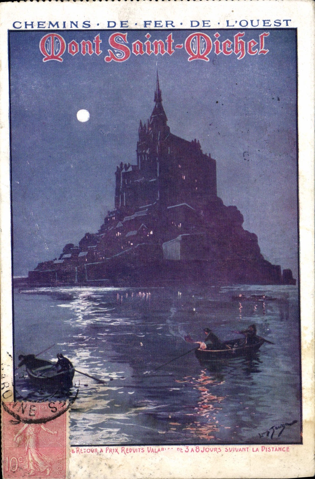 CPA Train Chemins de fer de l'Ouest Mont Saint Michel