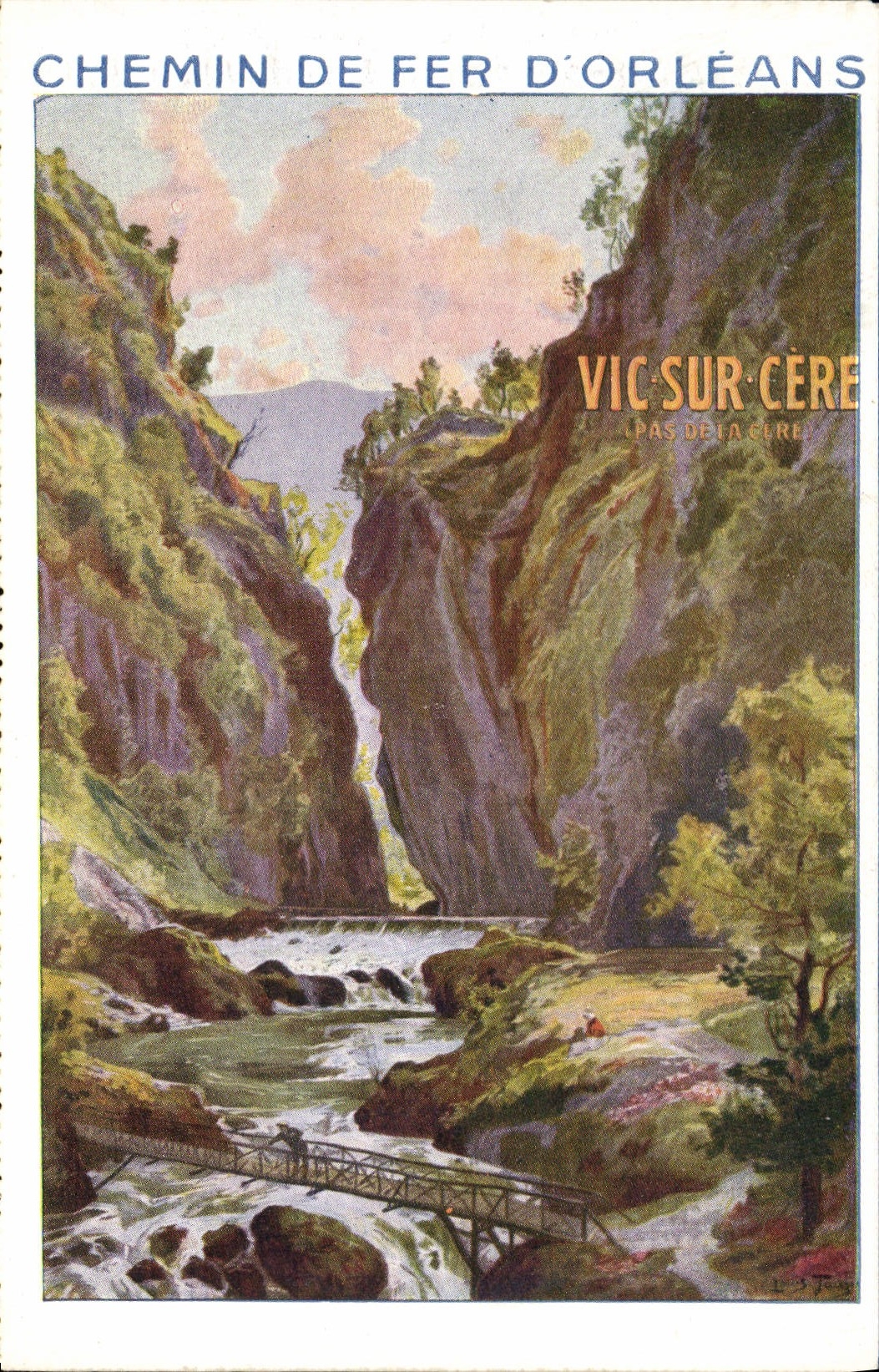 CPA Train Chemins de fer d'Orleans Vic sur Cere