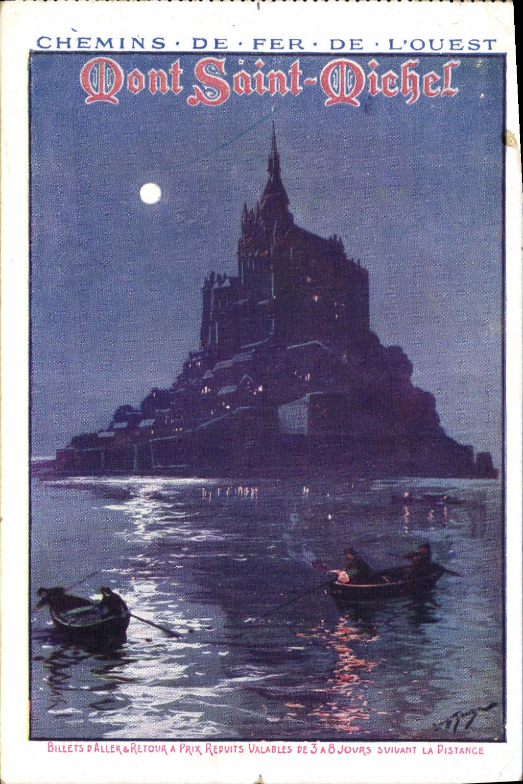 CPA Train Chemins de fer de l'Ouest Mont Saint Michel