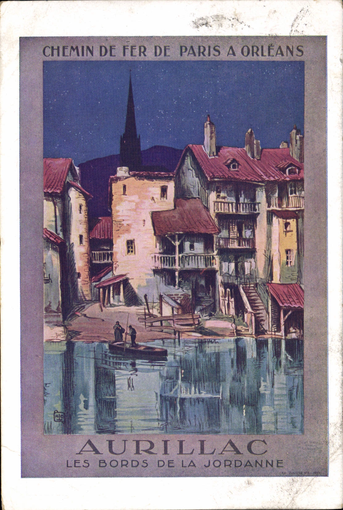 CPA Train Chemins de fer de Paris a Orleans Aurillac Les bords de la Jordanne