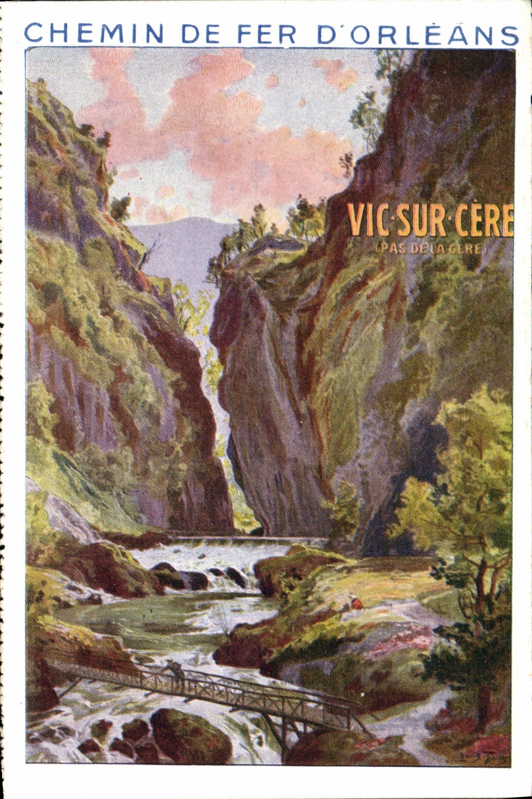 VINTAGE POSTCARD Train Railroads of Orleans Vic on Cere Not of CEre