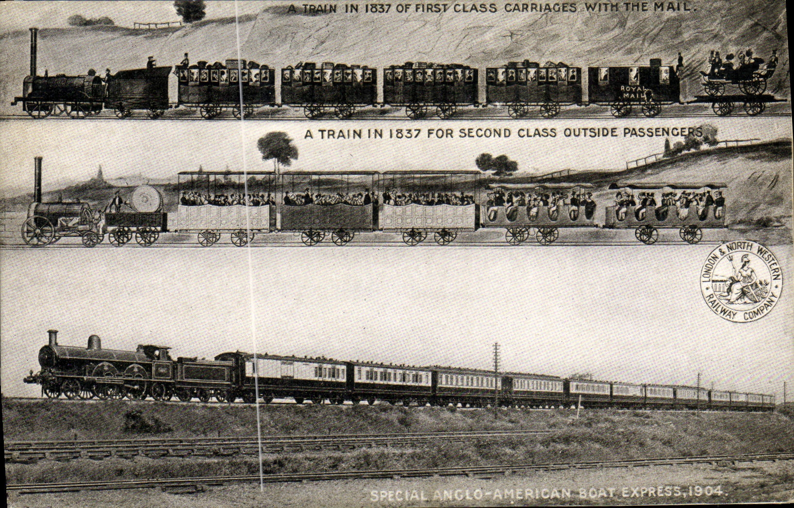 CPA Train Special Anglo American Boat Express 1904