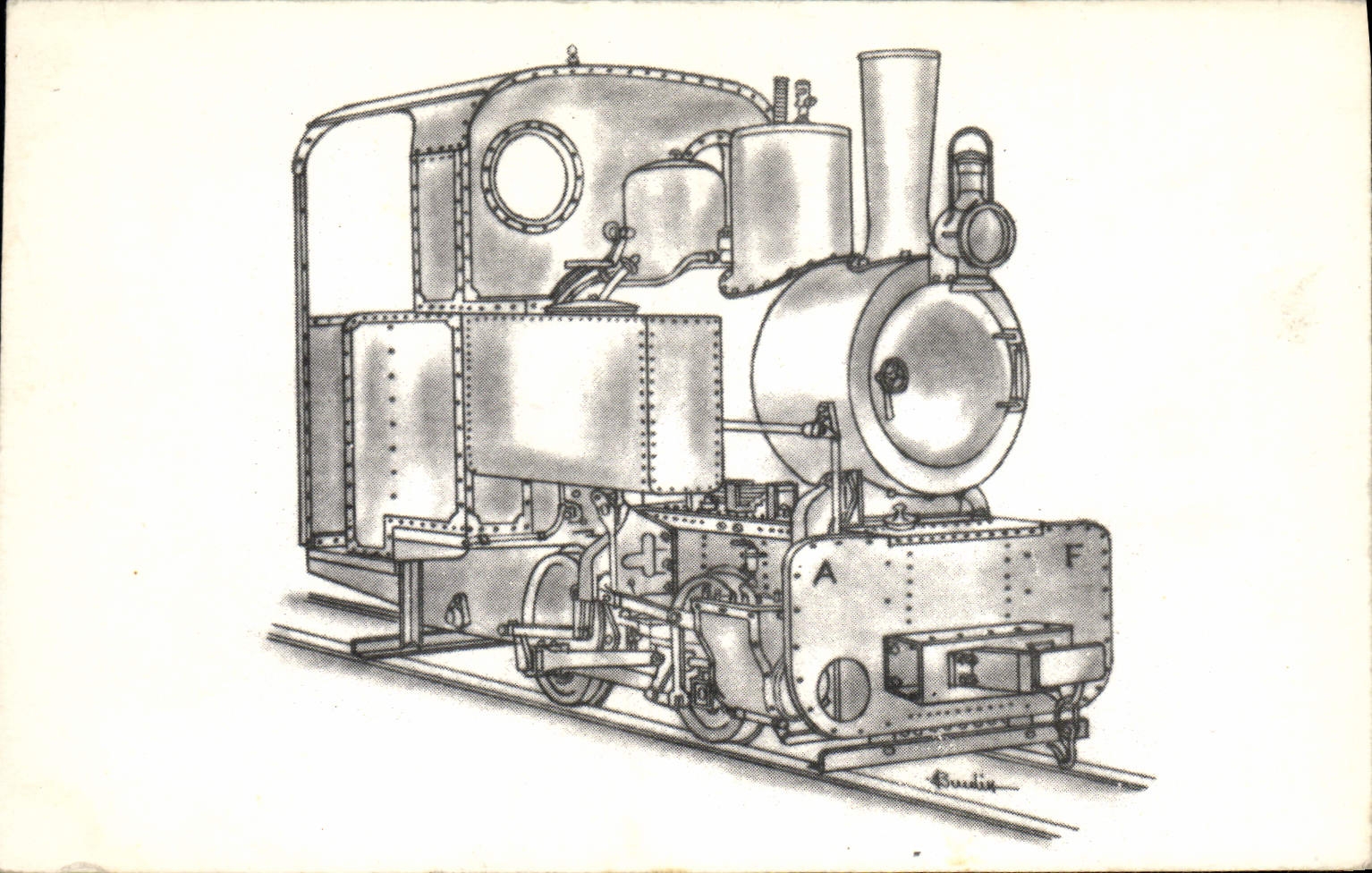 VINTAGE POSTCARD Train Year 1974