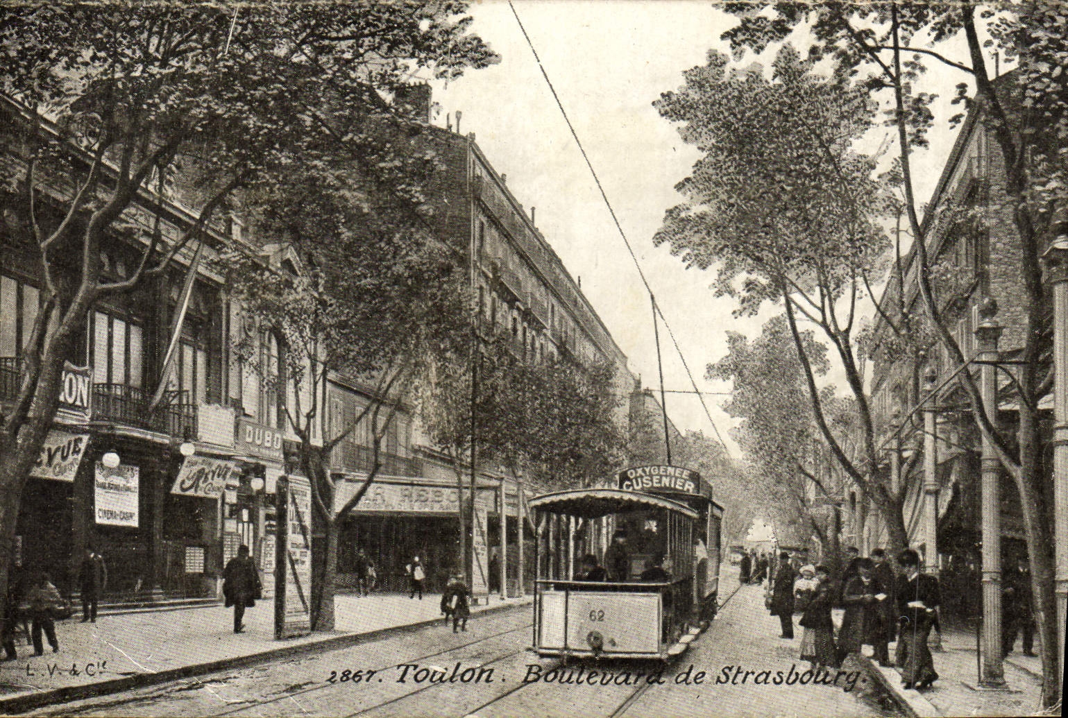 CPA Tramway Toulon Boulevard de Strasbourg