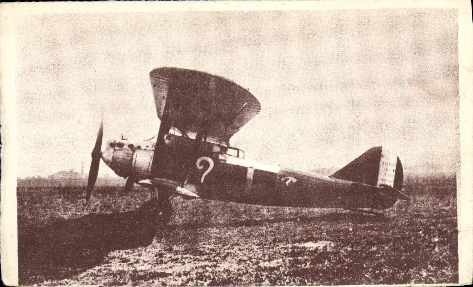 VINTAGE POSTCARD Plane Aviation Breguet Hispano de Costes and Bellonte