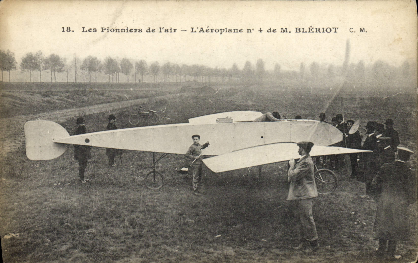VINTAGE POSTCARD Plane Aviation Pioneers of the air Airplane n°4 of Mr. Bleriot