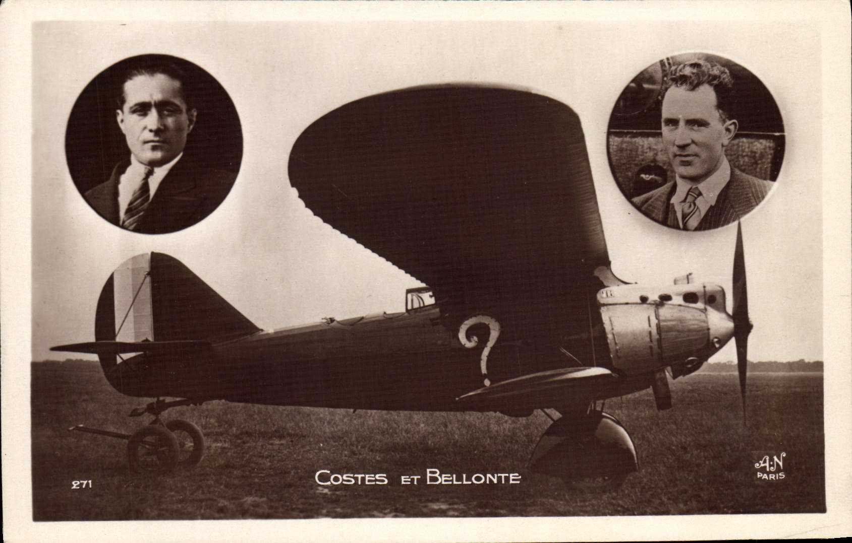 CPA Avion Aviation Costes et Bellonte