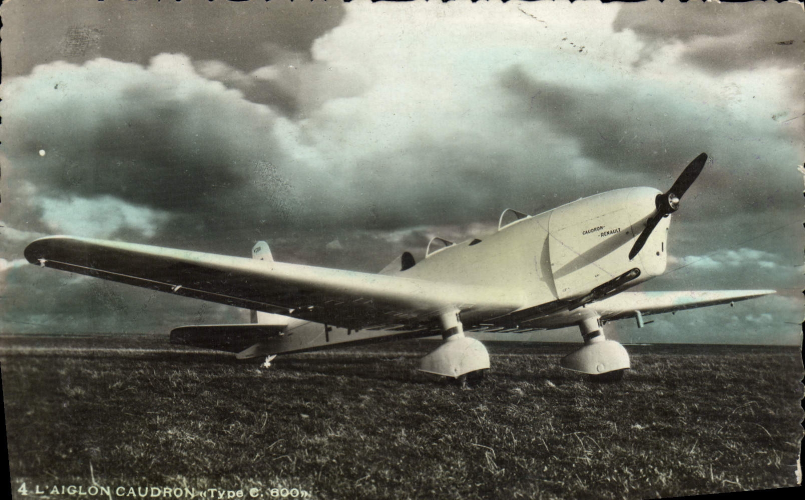 CPA Avion Aviation Aiglon Caudron Type C moteur Renault Bengali 