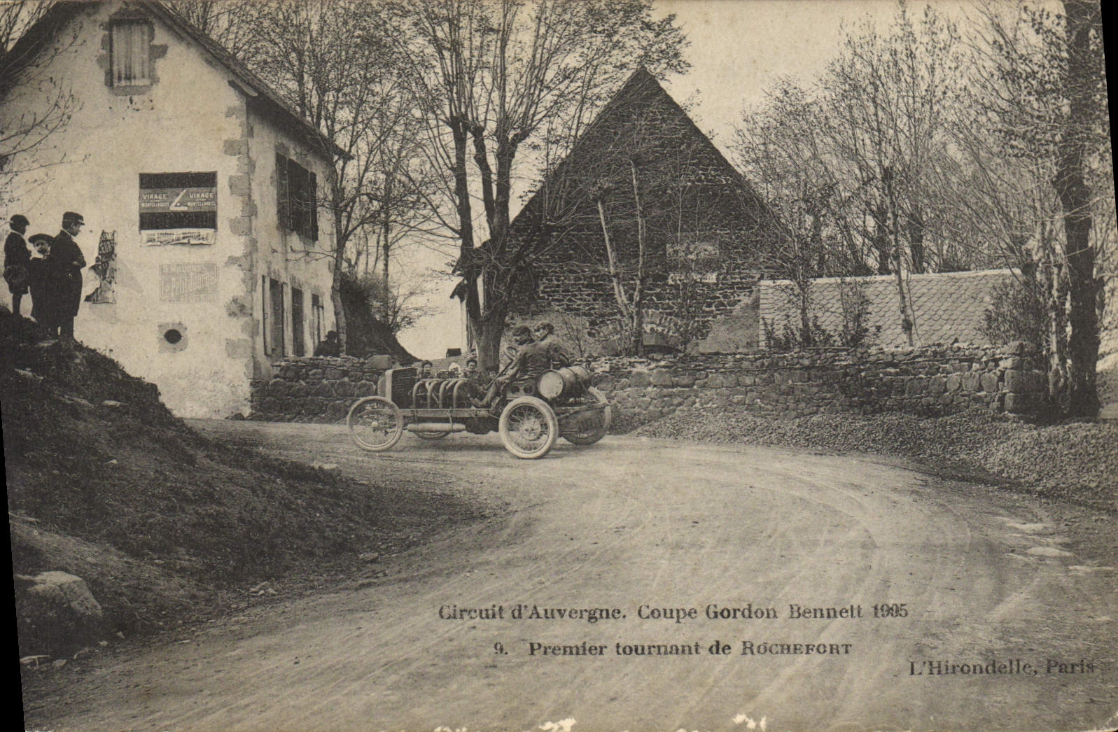 CPA Automobile Circuit d'Auvergne Coupe Gordon Bennett 1905 Premier tournant de Rochefort