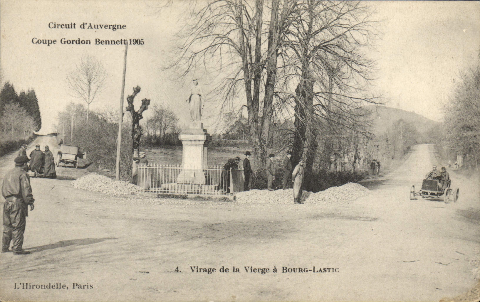 CPA Automobile Circuit d'Auvergne Coupe Gordon Bennett 1905 Virage de la vierge a Bourg Lastic