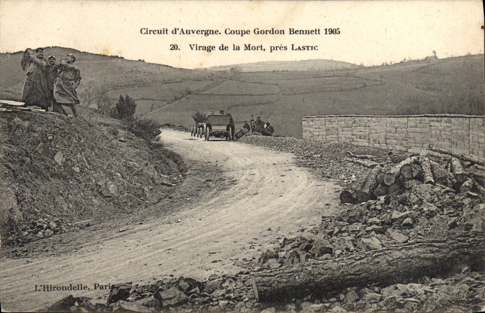 CPA Automobile Circuit d'Auvergne Coupe Gordon Bennett 1905 Virage de la mort pres LAstic