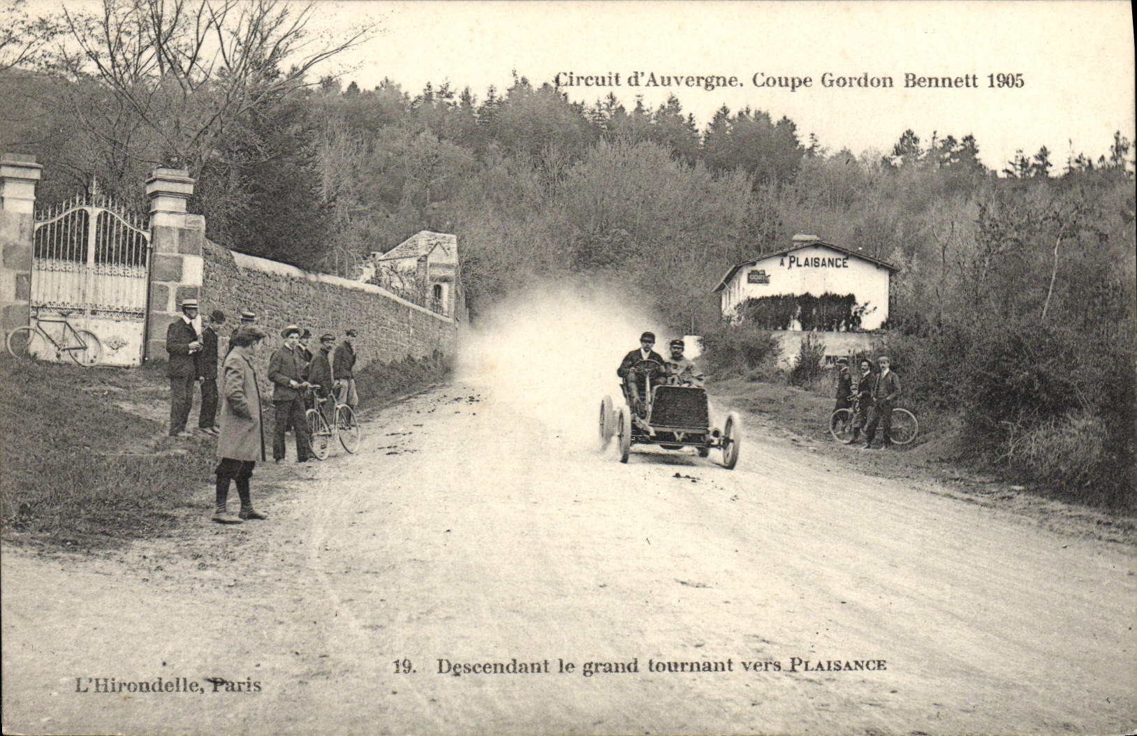 CPA Automobile Circuit d'Auvergne Coupe Gordon Bennett 1905 Descendant le grand tournant vers Plaisance