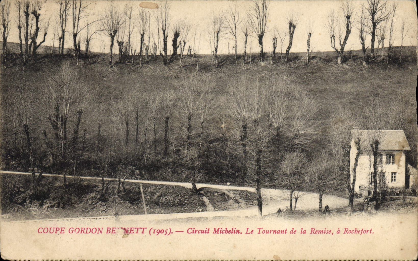 CPA Automobile Circuit d'Auvergne Coupe Gordon Bennett 1905 Circuit Michelin Le tournant de la Remise a Rochefort