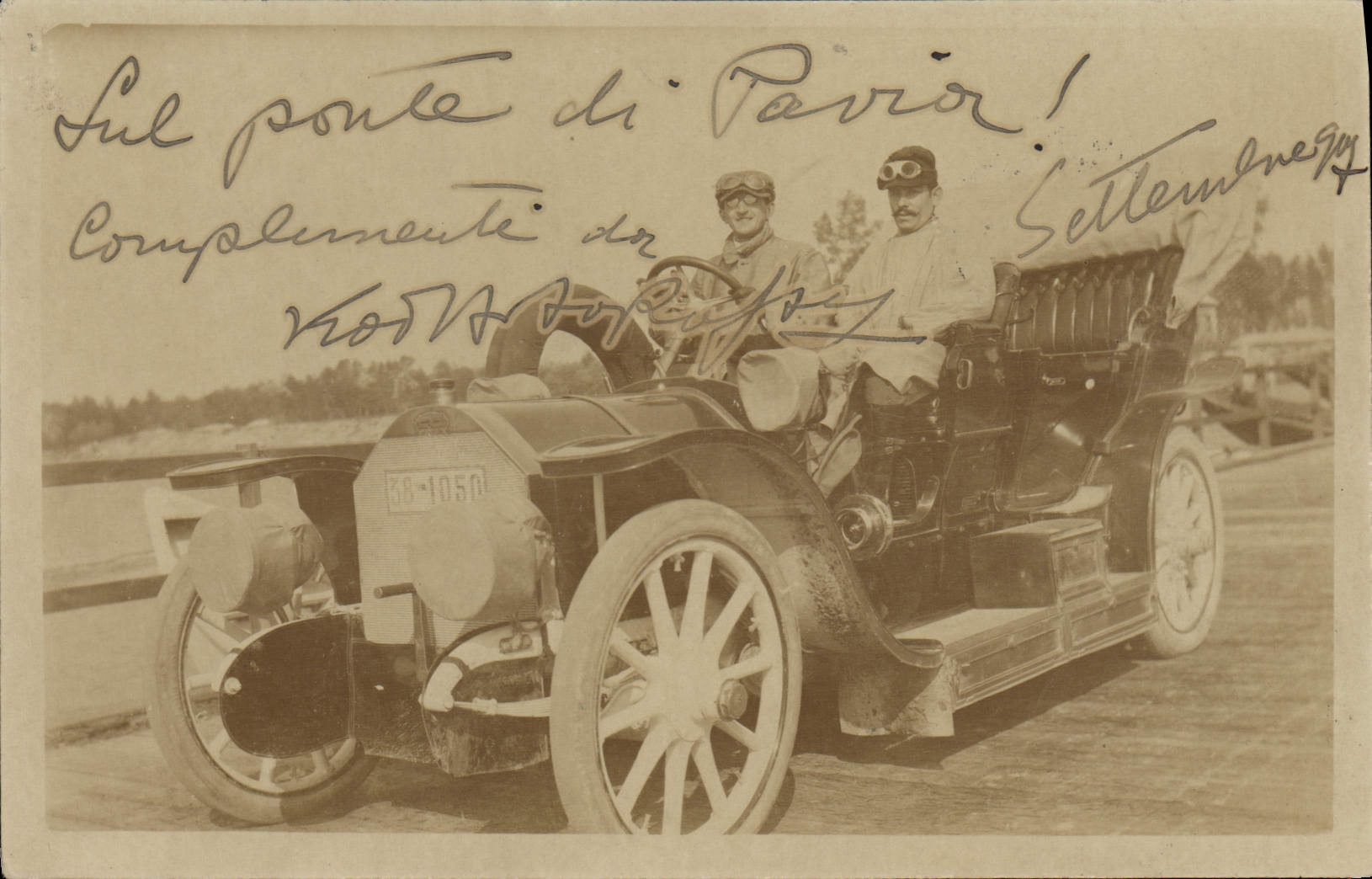 CPA Automobile Raid Pekin Paris Beijing Chine China Kodato Rossi Via Metastasio Milano